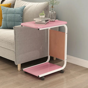 NNEOBA Nordic Modern Simplicity C-Shaped Coffee Table - Removable Metal