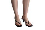 Women's Square Toe Kitten Heel Sandals