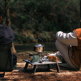 NNEOBA Aluminum Alloy Mini Camping Table Foldable Silver