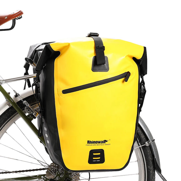 NNEOBA 20L Rear Rack Bike Bag Waterproof Polyester Trunk Pannier Yellow