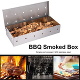 NNEOBA Smoker Box for Wood Chips Silver