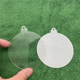 NNEOBA 50pcs Transparent Acrylic Christmas Tree Ornament Bells for DIY Craftin