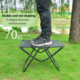 NNEOBA Foldable Hollowed Surface Camping Table Black