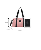 NNEOBA Fashionable Canvas Travel Bag Pink