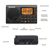NNEOBA Shortwave Radio with Digital Display Black