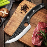 NNEOBA Handmade Forged Kitchen Knife Black