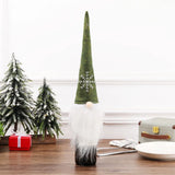 A-02(22x21cm) Creative Christmas Wine Bottle Set Golden Velvet Dress Wine Bottle Covers Sleeve Santa Snowman Xmas New Year Dinner Table Decor
