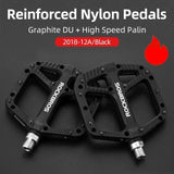 NNEOBA Ultralight Flat Platform Bicycle Pedals Nylon Composite Black