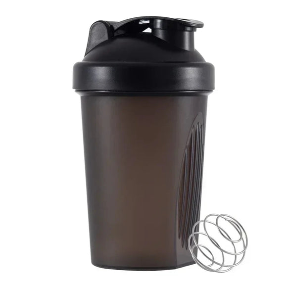 NNEOBA 400ml Shaker Bottle with Mixing Ball Black