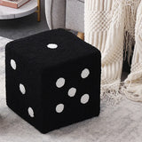 NNEOBA Home Comfort Dice Stool: Multipurpose Waterproof Footstool in Oversize Black