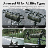 NNEOBA 2L Bicycle Handlebar Bag Tube Pannier with Shoulder Strap Green