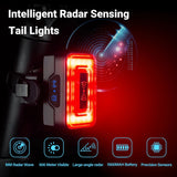 NNEOBA Smart Bicycle Radar Tail Light AI Brake Sensing Black