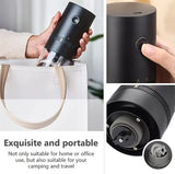 NNEOBA USB Rechargeable Burr Coffee Grinder Adjustable Precision Grinding Black