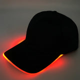 LED Light-Up Baseball Cap – Red Luminous Glow