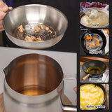 NNEOBA 2L Stainless Steel Oil Filter Pot with Fine Mesh Strainer And Fry Basket Silver