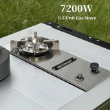 NNEOBA Camping Gas Stove High-Power Folding Stainless Steel Grill Burner Silver