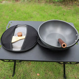 NNEOBA Camping Frying Pan Folding Handle Dark Grey