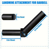 NNEOBA Heavy-Duty T-Bar Row Attachment – Universal Barbell Handle for Strength Training (Black)