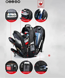 NNEOBA Waterproof Backpack with USB Charging PortRucksack Black