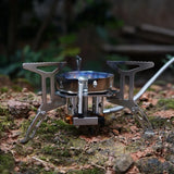 NNEOBA Three-Head Gas Stove Windproof Camping Silver