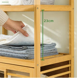 NNEOBA 4-Tier Laundry Hamper with Tilt-Out Basket | Bathroom Storage Shelf Organizer