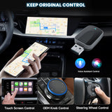 NNEOBA Wired to Wireless CarPlay Android Auto Adapter Black