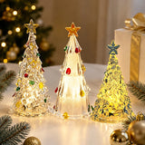Set of 3 Crystal-Style Christmas Tree Night Lights – Mini