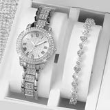 NNEOBA Roman Dial Women's Luxury Quartz Watch Set