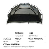 NNEOBA Portable One-Person Inner Tent for Camping Bed Black