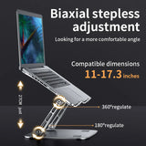 NNEOBA Laptop Stand Adjustable Aluminum Up to 17 Inch Laptop Portable Cooling