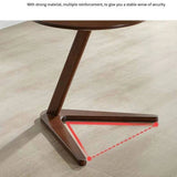 NNEOBA House Faction Solid Wood Edge Sofa Side Table - Walnut Finish