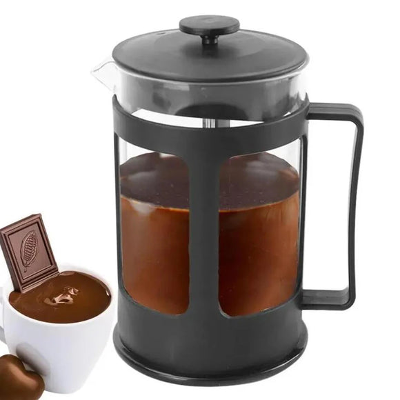 NNEOBA 600ML Stainless Steel Coffee & Tea Brewer with Built in Filter & Handle Black