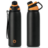 NNEOBA 1000ml Stainless Steel Thermo Bottle Black