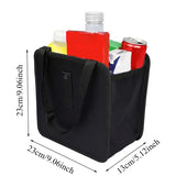 NNEOBA Car Trash Can with Storage Waterproof Bag with Mesh Pocket Black