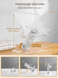 NNEOBA Luxury Lifted Acrylic Laptop Stand: 180° Rotatable, Ergonomic Design