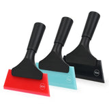 3-Piece Car Window Squeegee & Film Tint Scraper Set with Soft Rubber Blade