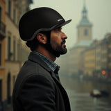 NNEOBA Urban Cycling Helmet Vintage-Style Safety Helmet Black