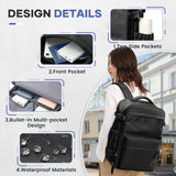 NNEOBA Vacuum Compression Travel Backpack with Pump Black