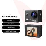 NNEOBA 4K Action Camera 30M Waterproof Sports Cam Balck