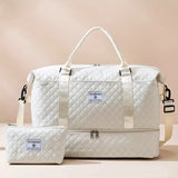 NNEOBA 2 Piece Travel Duffel Bag Set White