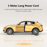 NNEOBA Corded Portable Car Air Pump 12V 150PSI Electric Tire Inflator with LED Yellow