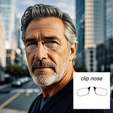 Men's Nose Clip Reading Glasses with Case