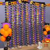 Runtowo 1 × 2M Pumpkin Foil Fringe Backdrop