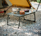 NNEOBA Adjustable Camping Table with Dual Surface Panels Green
