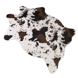 NNEOBA 1x Cow Printed Carpet Velvet Faux Leather Carpet Animal Fur Printed Living Room Coffee Table Carpet Non-slip Mat