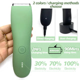 NNEOBA Waterproof Body Hair Trimmer for Men 90-Minute Runtime Green