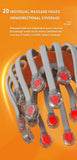 NNEOBA 20-Head Scalp Massager with Red Light Therapy Octopus Scratcher Orange