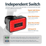 NNEOBA Smart Bicycle Radar Tail Light AI Brake Sensing Black