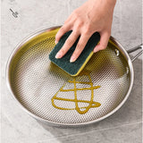 NNEOBA 30cm 304 Stainless Steel Wok Frying Pan Nano Non-Stick Silver