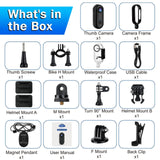 NNEOBA 4K Mini Action Body Camera Thumb-Sized with 32GB TF Card Black